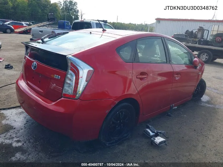 2013 Toyota Prius Two VIN: JTDKN3DU3D0348762 Lot: 40480757