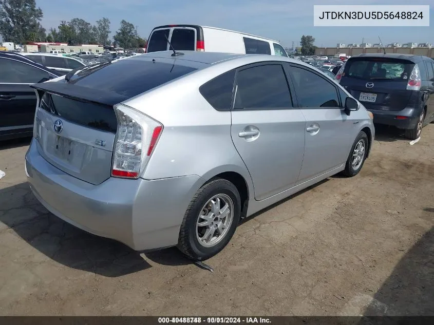 2013 Toyota Prius VIN: JTDKN3DU5D5648824 Lot: 40488748