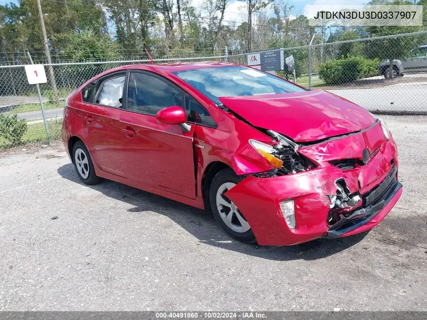 2013 Toyota Prius Two VIN: JTDKN3DU3D0337907 Lot: 40491860