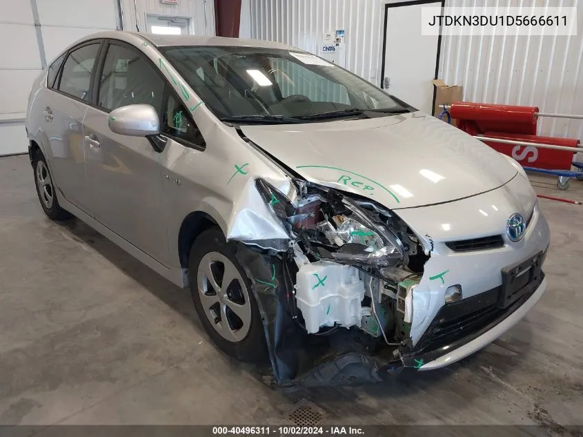 2013 Toyota Prius Two VIN: JTDKN3DU1D5666611 Lot: 40496311