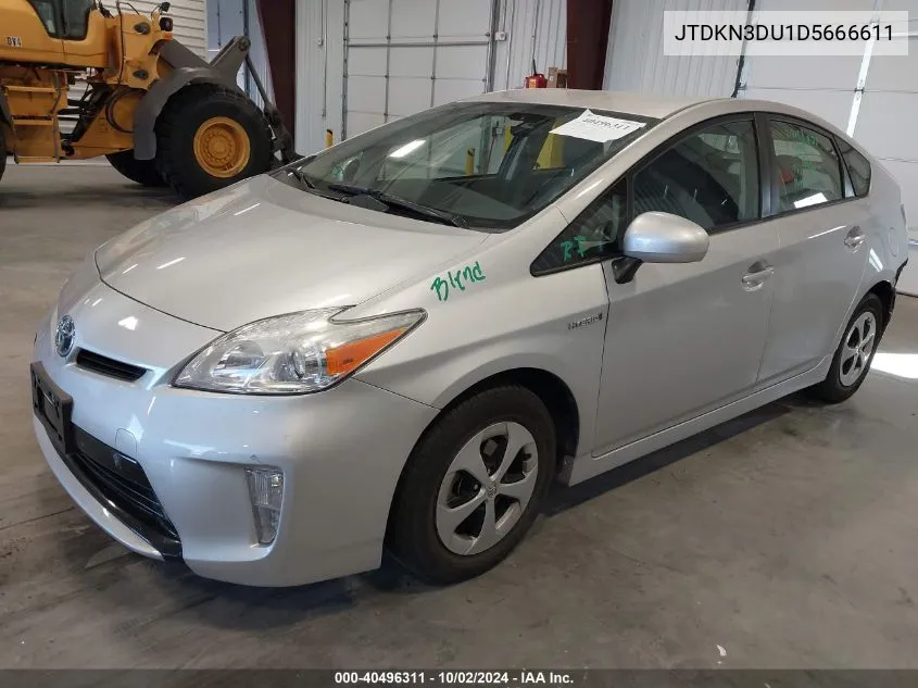 2013 Toyota Prius Two VIN: JTDKN3DU1D5666611 Lot: 40496311