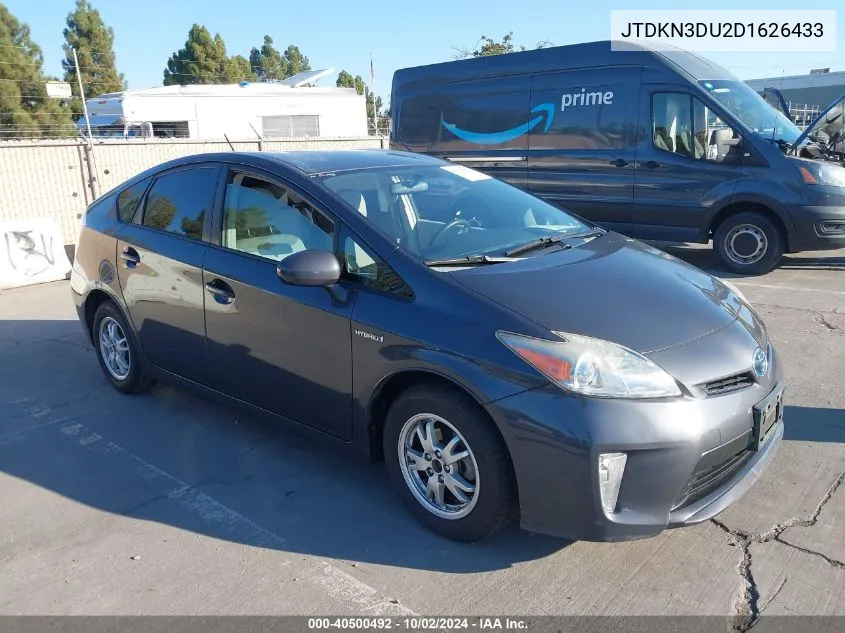 2013 Toyota Prius Three VIN: JTDKN3DU2D1626433 Lot: 40500492