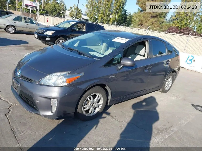 2013 Toyota Prius Three VIN: JTDKN3DU2D1626433 Lot: 40500492