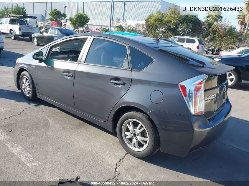 2013 Toyota Prius Three VIN: JTDKN3DU2D1626433 Lot: 40500492