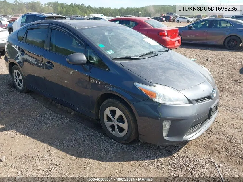 2013 Toyota Prius Two VIN: JTDKN3DU6D1698235 Lot: 40503381