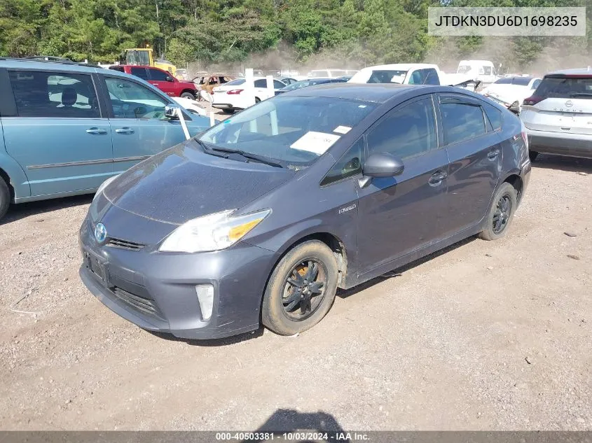 2013 Toyota Prius Two VIN: JTDKN3DU6D1698235 Lot: 40503381