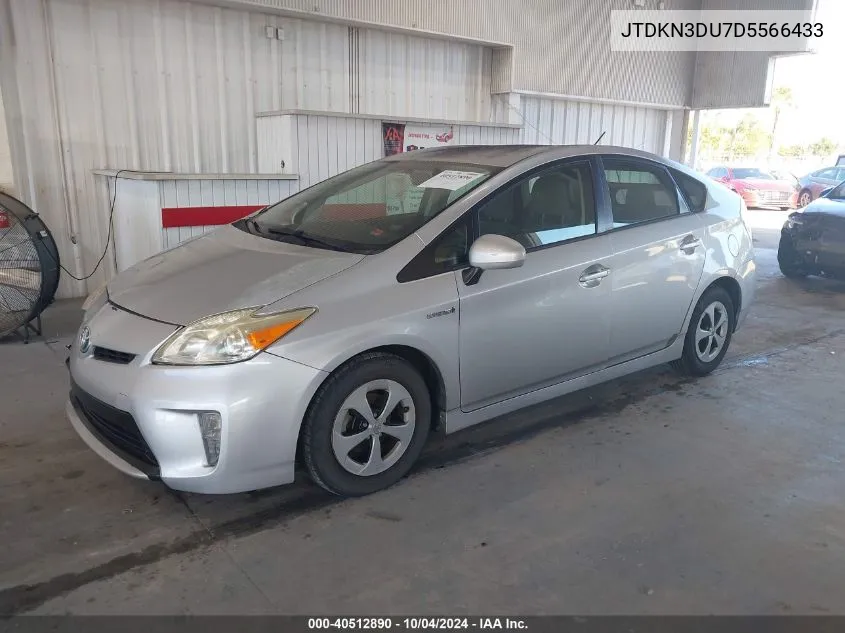 2013 Toyota Prius Two VIN: JTDKN3DU7D5566433 Lot: 40512890