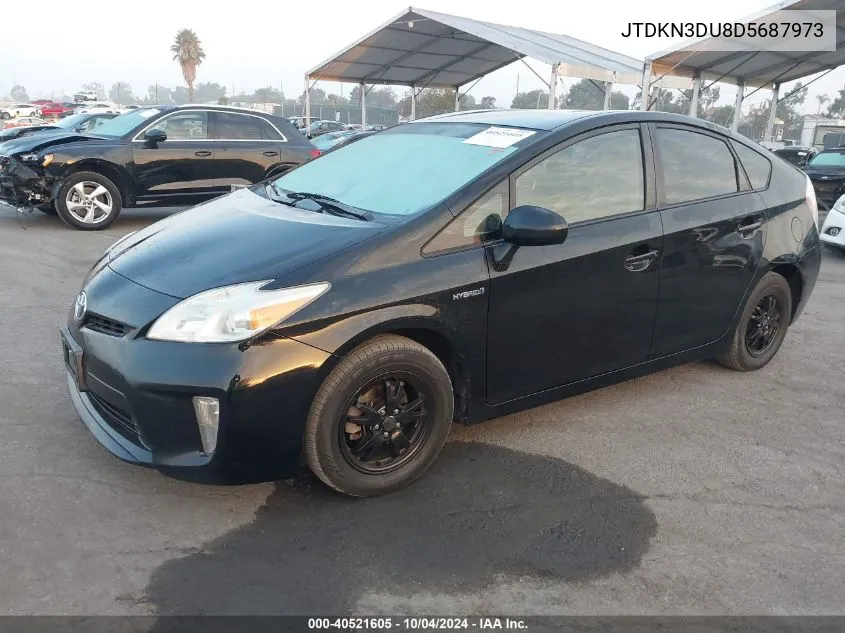 2013 Toyota Prius Two VIN: JTDKN3DU8D5687973 Lot: 40521605