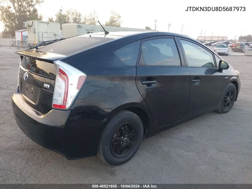 2013 Toyota Prius Two VIN: JTDKN3DU8D5687973 Lot: 40521605