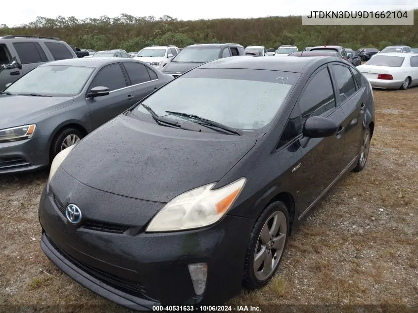 2013 Toyota Prius Three Se VIN: JTDKN3DU9D1662104 Lot: 40531633