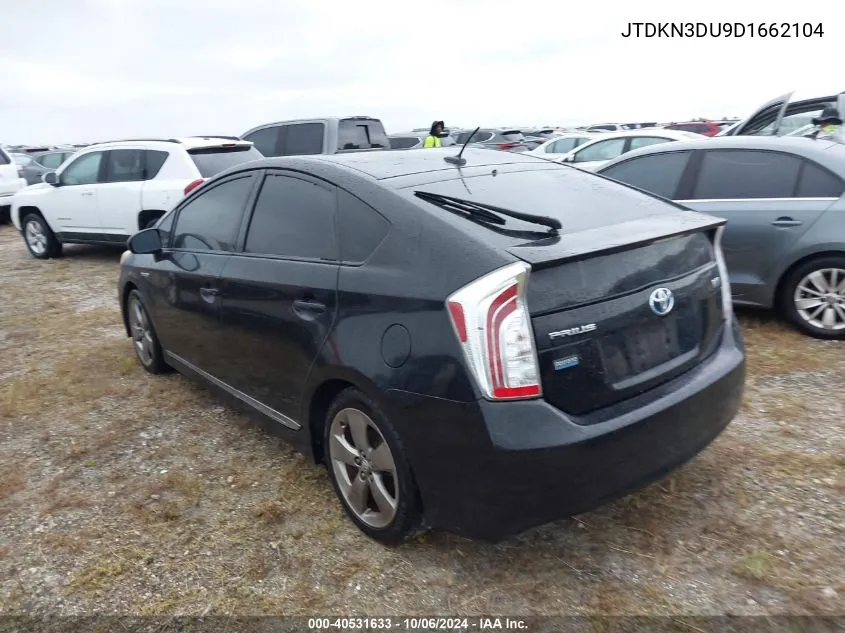 2013 Toyota Prius Three Se VIN: JTDKN3DU9D1662104 Lot: 40531633