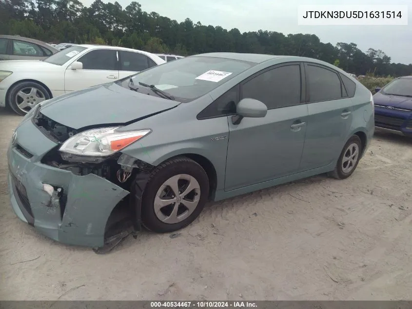 2013 Toyota Prius Two VIN: JTDKN3DU5D1631514 Lot: 40534467