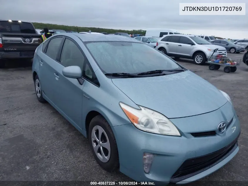 2013 Toyota Prius VIN: JTDKN3DU1D1720769 Lot: 40537225