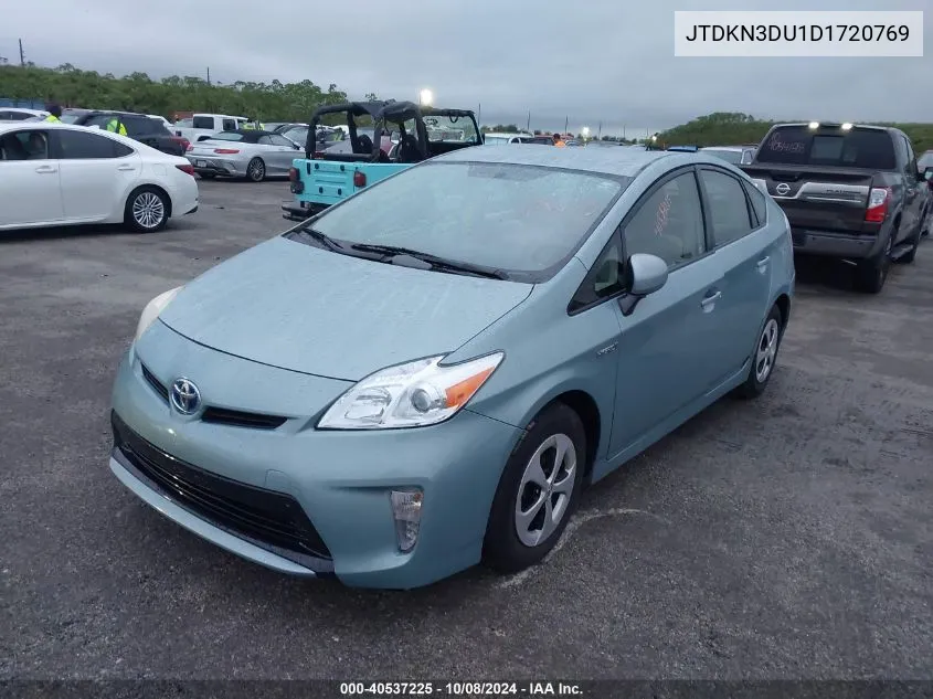 2013 Toyota Prius VIN: JTDKN3DU1D1720769 Lot: 40537225