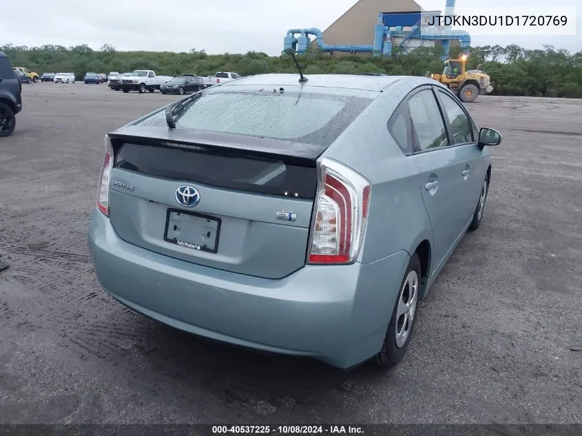 2013 Toyota Prius VIN: JTDKN3DU1D1720769 Lot: 40537225