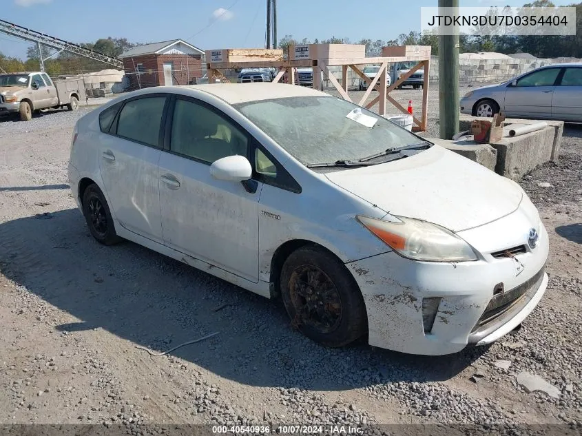 2013 Toyota Prius Two VIN: JTDKN3DU7D0354404 Lot: 40540936