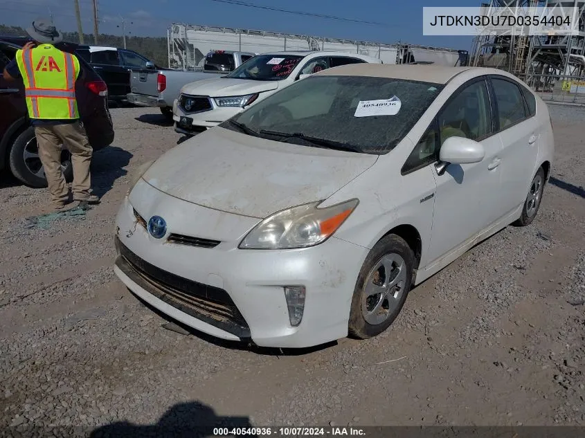 2013 Toyota Prius Two VIN: JTDKN3DU7D0354404 Lot: 40540936