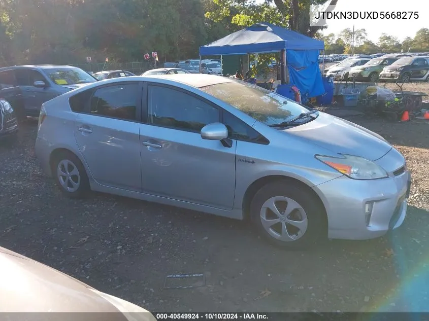 2013 Toyota Prius Three VIN: JTDKN3DUXD5668275 Lot: 40549924