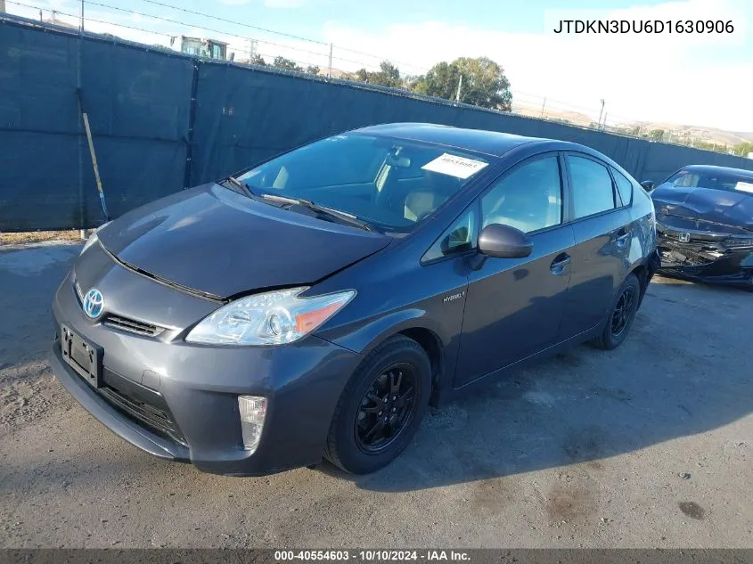 2013 Toyota Prius Two VIN: JTDKN3DU6D1630906 Lot: 40554603