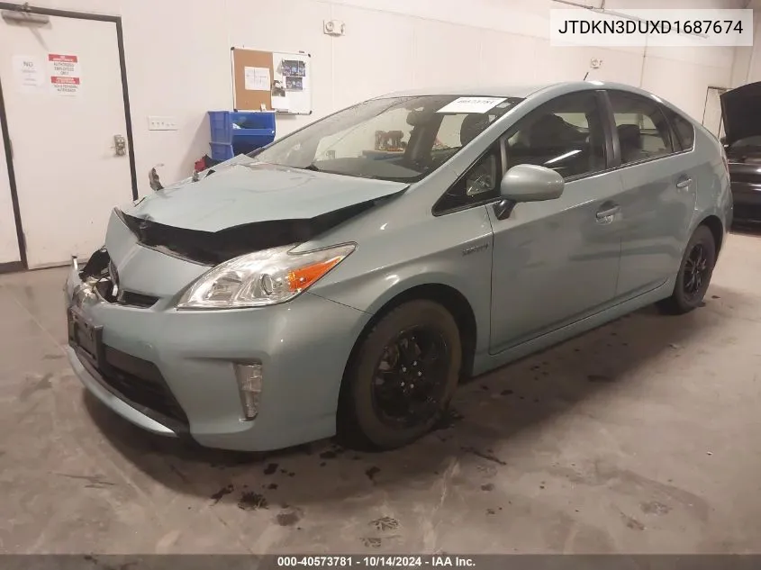 2013 Toyota Prius Four VIN: JTDKN3DUXD1687674 Lot: 40573781