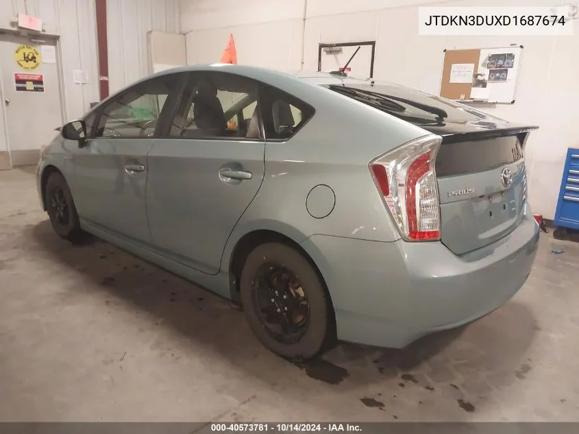 2013 Toyota Prius Four VIN: JTDKN3DUXD1687674 Lot: 40573781