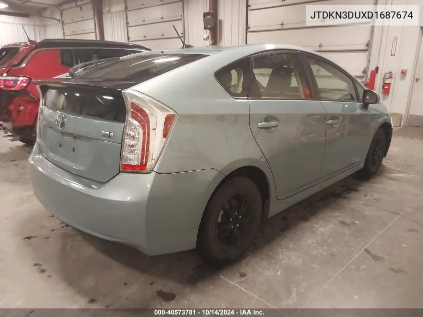 2013 Toyota Prius Four VIN: JTDKN3DUXD1687674 Lot: 40573781