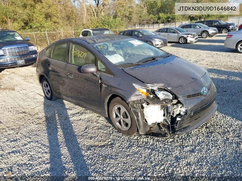 2013 Toyota Prius Two VIN: JTDKN3DU9D1646842 Lot: 40576279