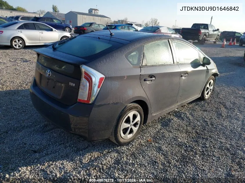 2013 Toyota Prius Two VIN: JTDKN3DU9D1646842 Lot: 40576279