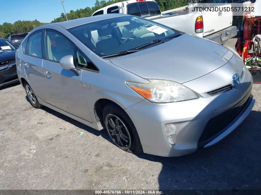 2013 Toyota Prius Two VIN: JTDKN3DU5D5571212 Lot: 40576766