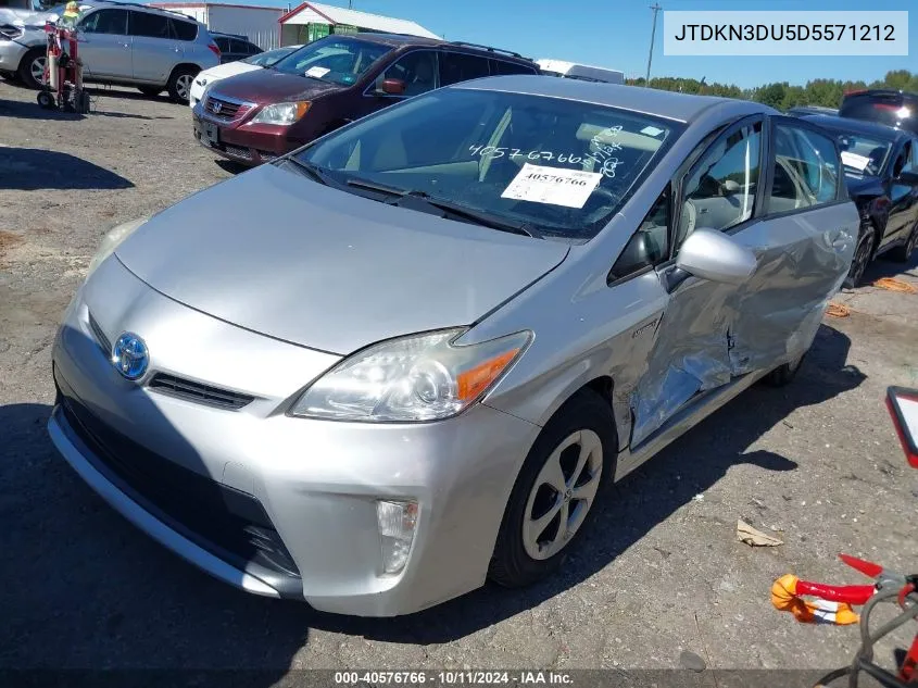 2013 Toyota Prius Two VIN: JTDKN3DU5D5571212 Lot: 40576766