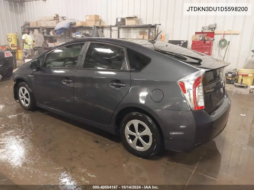 2013 Toyota Prius Three VIN: JTDKN3DU1D5598200 Lot: 40584167