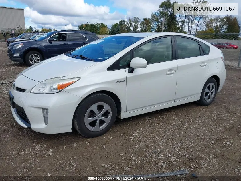 2013 Toyota Prius Two VIN: JTDKN3DU1D5591067 Lot: 40593554