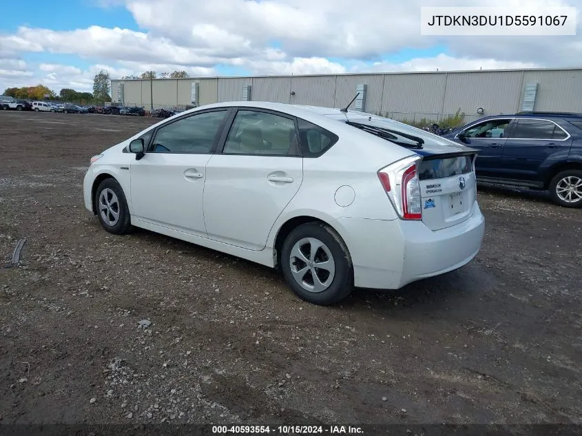 2013 Toyota Prius Two VIN: JTDKN3DU1D5591067 Lot: 40593554