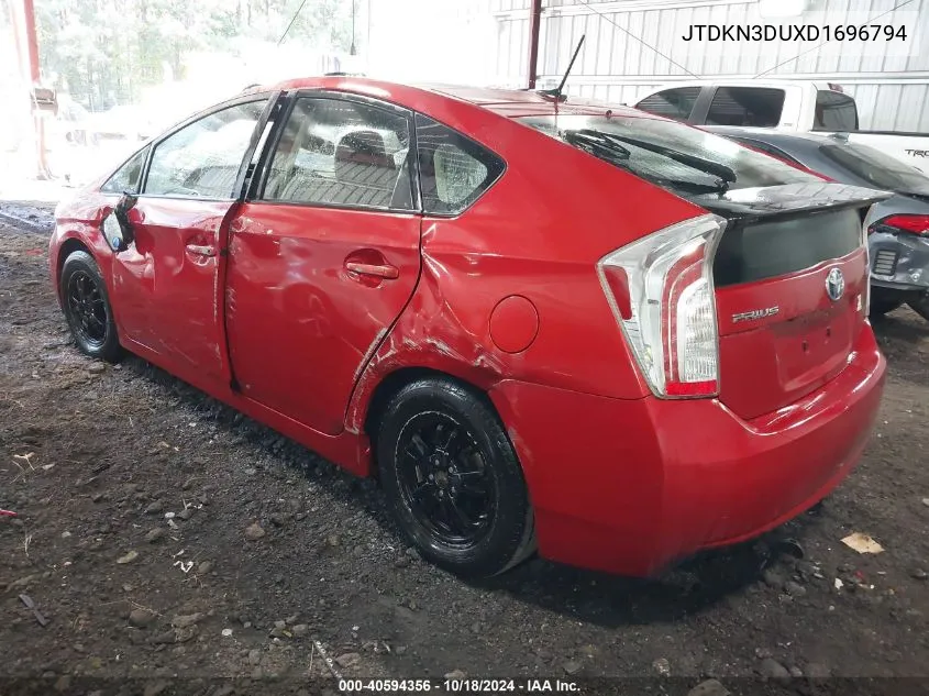 2013 Toyota Prius VIN: JTDKN3DUXD1696794 Lot: 40594356