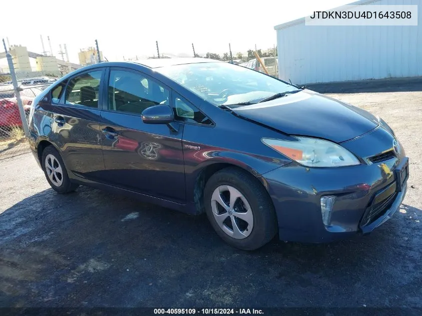 2013 Toyota Prius Two VIN: JTDKN3DU4D1643508 Lot: 40595109