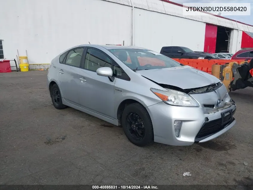 2013 Toyota Prius Two VIN: JTDKN3DU2D5580420 Lot: 40595831