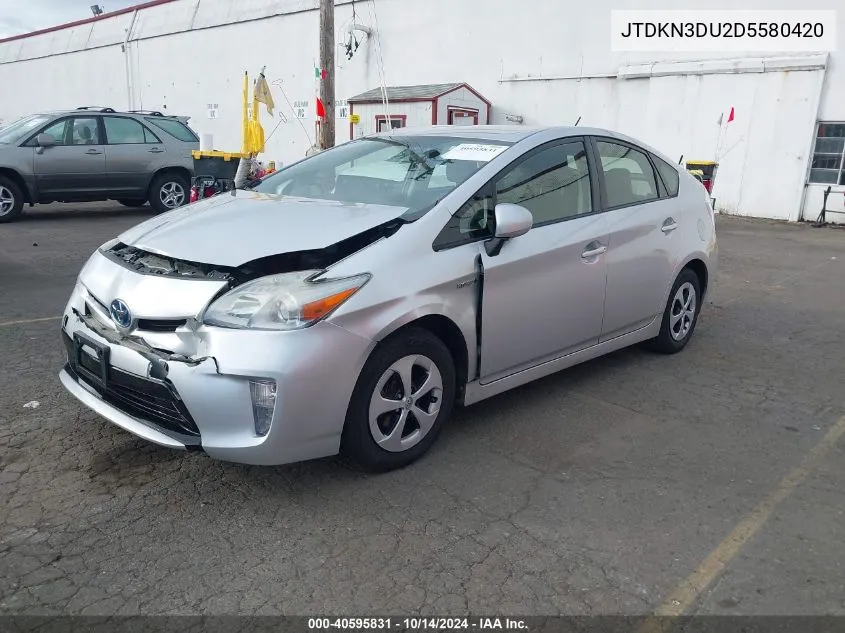 2013 Toyota Prius Two VIN: JTDKN3DU2D5580420 Lot: 40595831