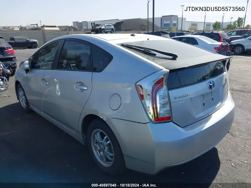 2013 Toyota Prius Two VIN: JTDKN3DU5D5573560 Lot: 40597048