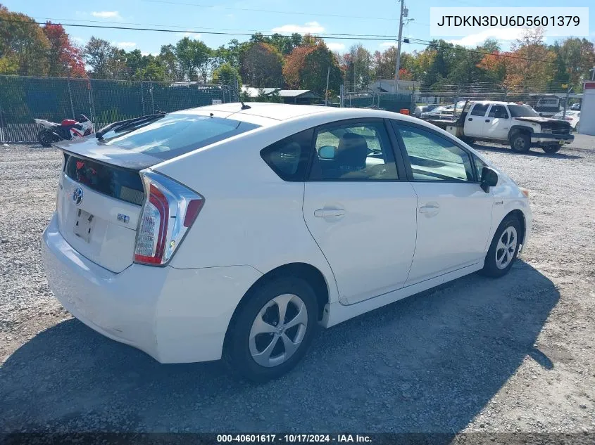 2013 Toyota Prius Two VIN: JTDKN3DU6D5601379 Lot: 40601617