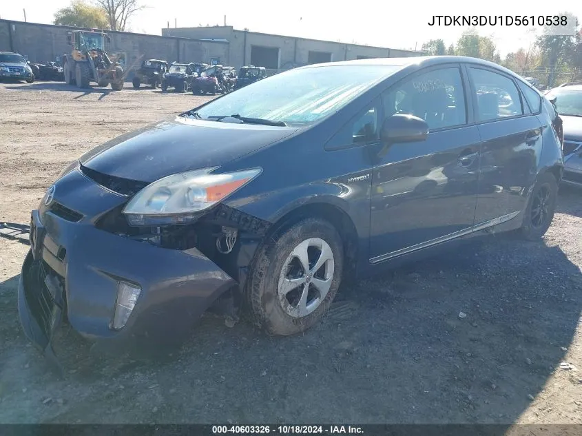 2013 Toyota Prius Two VIN: JTDKN3DU1D5610538 Lot: 40603326