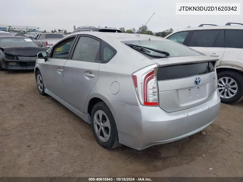 2013 Toyota Prius Two VIN: JTDKN3DU2D1620342 Lot: 40610843