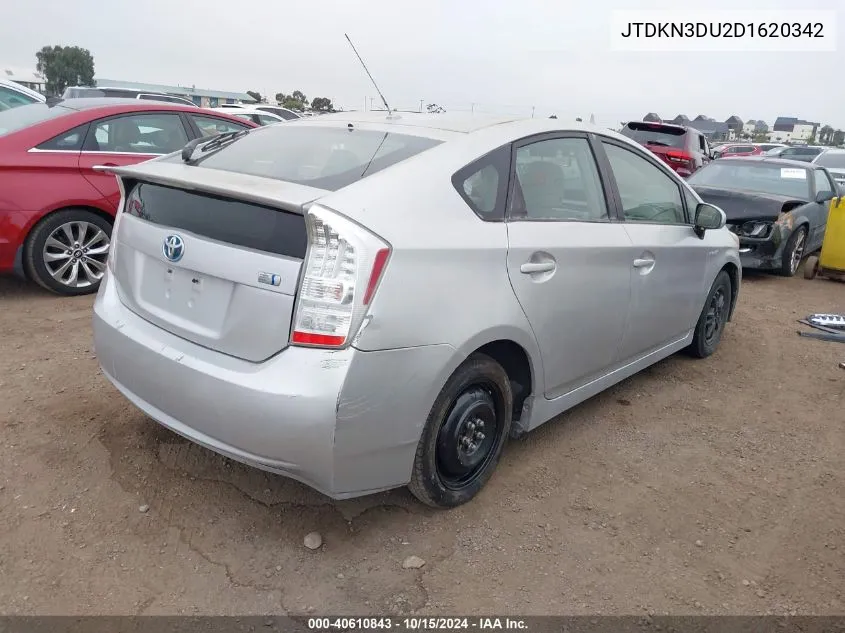 2013 Toyota Prius Two VIN: JTDKN3DU2D1620342 Lot: 40610843