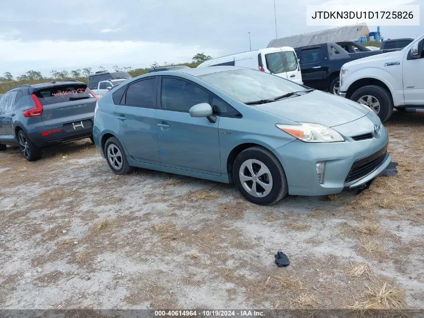 2013 Toyota Prius VIN: JTDKN3DU1D1725826 Lot: 40614964