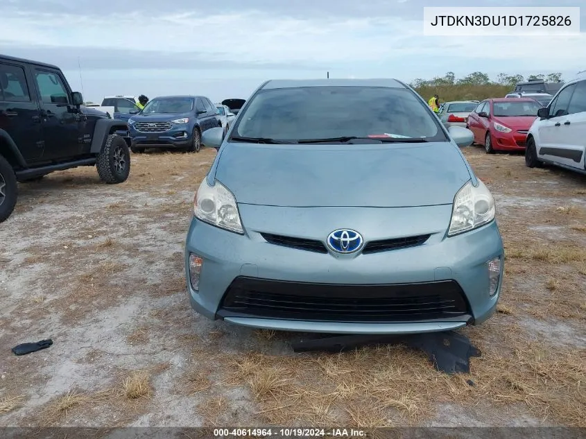 2013 Toyota Prius VIN: JTDKN3DU1D1725826 Lot: 40614964