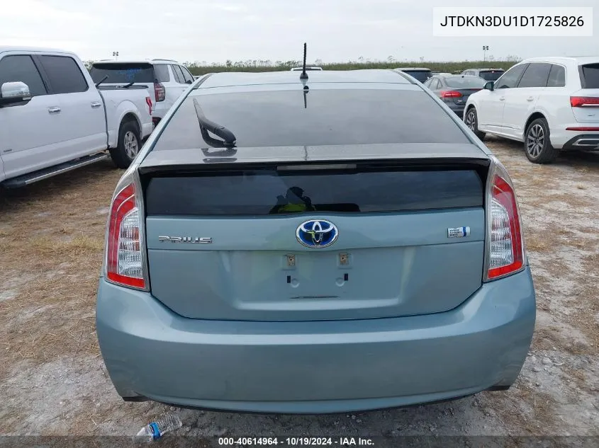 2013 Toyota Prius VIN: JTDKN3DU1D1725826 Lot: 40614964