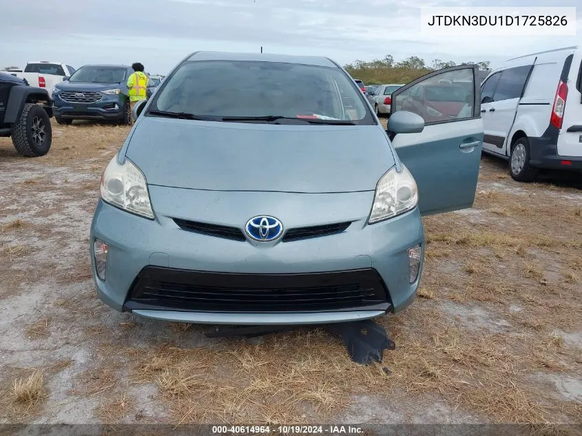 2013 Toyota Prius VIN: JTDKN3DU1D1725826 Lot: 40614964