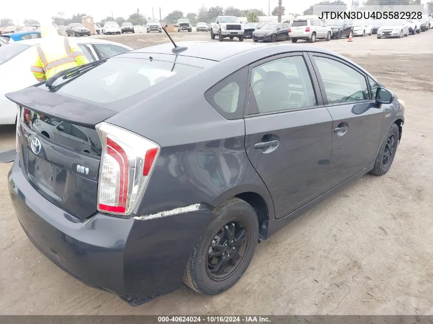 2013 Toyota Prius Three VIN: JTDKN3DU4D5582928 Lot: 40624024