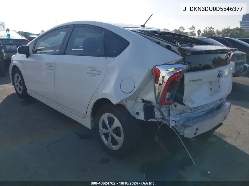 JTDKN3DU0D5546377 2013 Toyota Prius Two