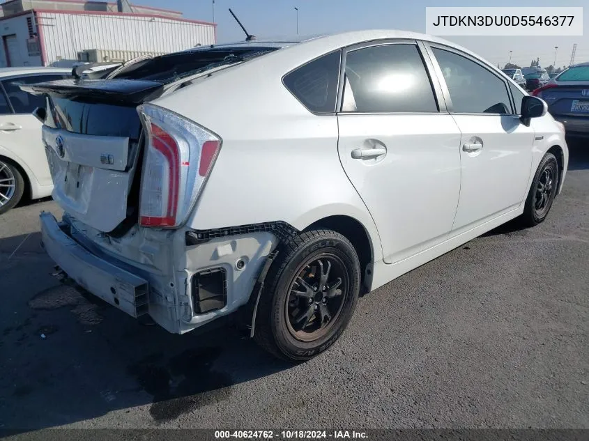 JTDKN3DU0D5546377 2013 Toyota Prius Two