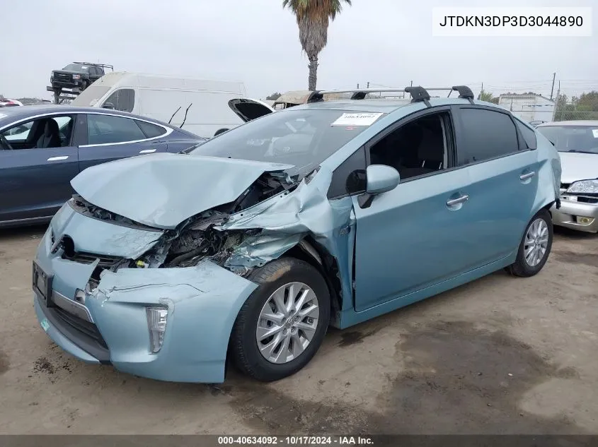 2013 Toyota Prius Plug-In VIN: JTDKN3DP3D3044890 Lot: 40634092